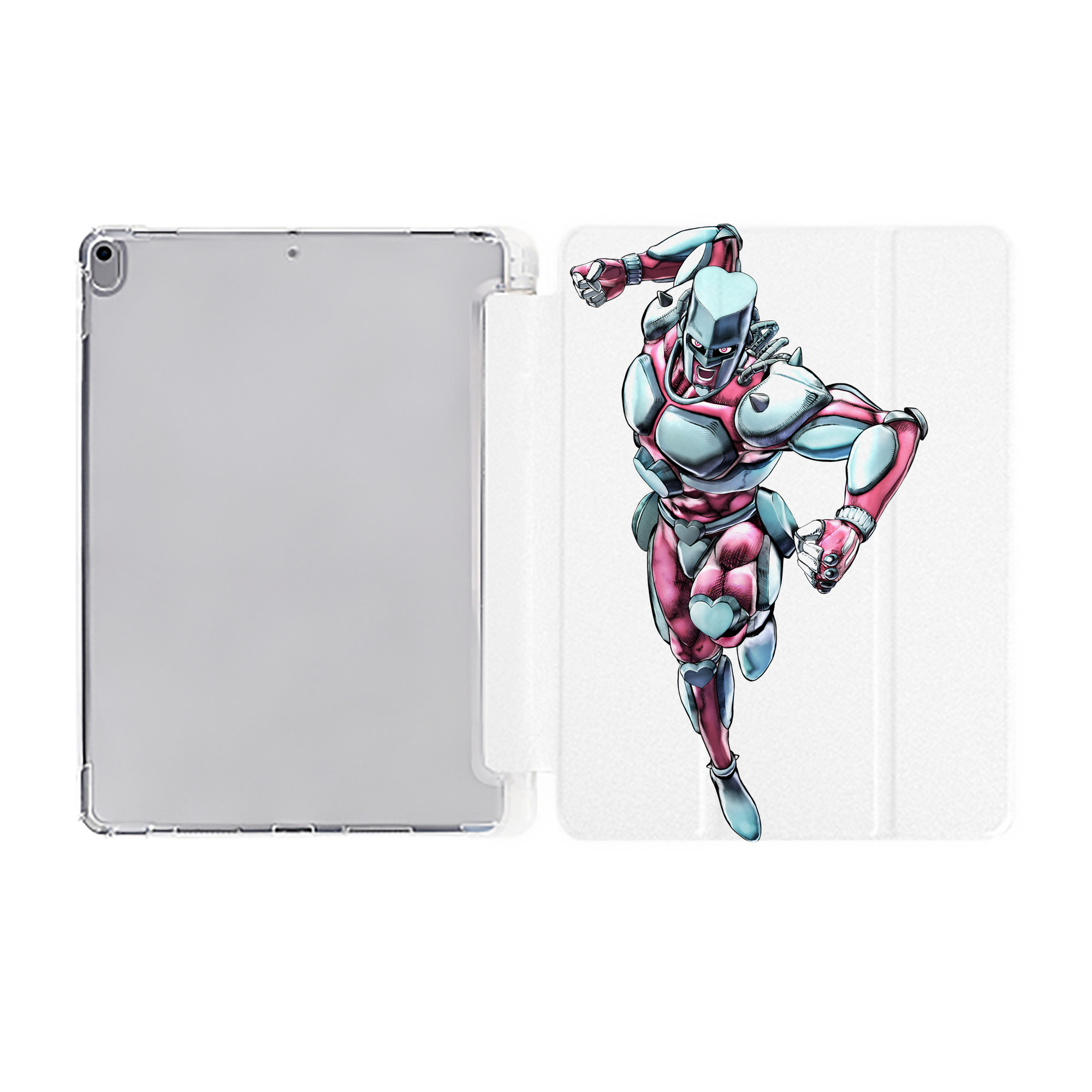 （画像用） ジョジョの奇妙な冒険 ひがしかた じょうすけ JoJo's Bizarre Adventure Higashikata Josuke IPad ケース ペン収納付き 三つ折りスタンド PUレザー×シリコン 対応機種9.5/10.5/10.9インチ
